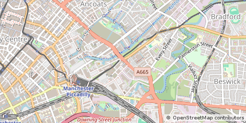 Map of Manchester, Greater Manchester