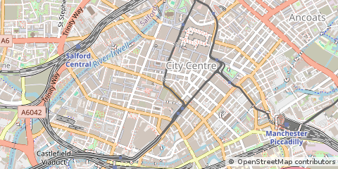 Map of Manchester, Greater Manchester