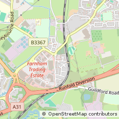 Map of Farnham, Surrey