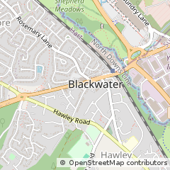 Map of Camberley, Surrey