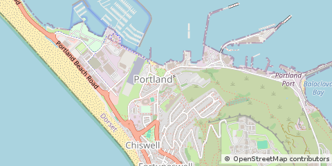 Map of Isle of Portland, Dorset