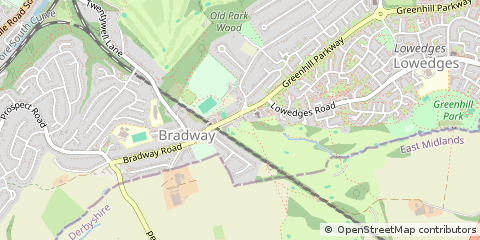 Map of Sheffield, South Yorkshire