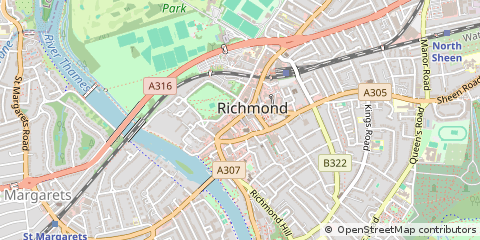 Map of Richmond, Surrey