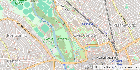 Map of Cardiff