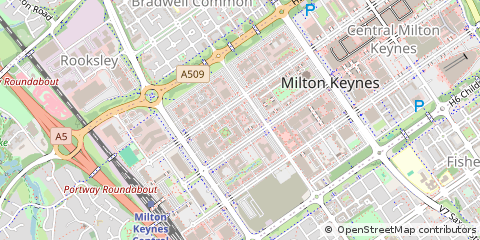 Map of Milton Keynes, Buckinghamshire