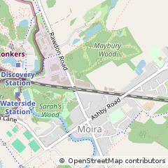Map of Swadlincote, Derbyshire