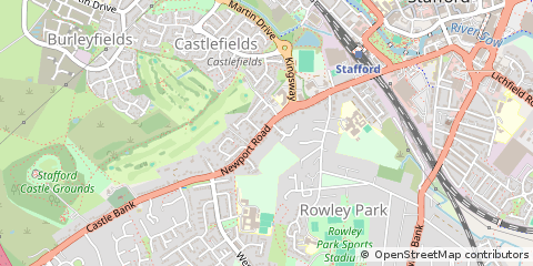 Map of Stafford, Staffordshire