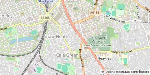 Map of Stockport, Cheshire