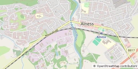 Map of Alness, Ross-Shire
