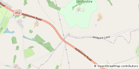 Map of Ashbourne, Derbyshire