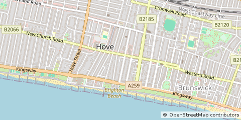Map of Hove, East Sussex