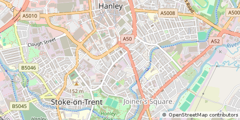 Map of Stoke-on-Trent, Staffordshire