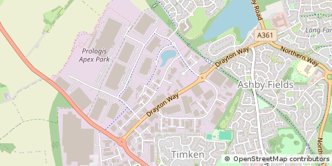 Map of Daventry, Northamptonshire