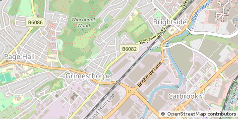 Map of South Yorkshire