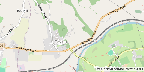 Map of Maidstone, Kent