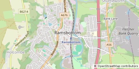 Map of Bury, Lancashire