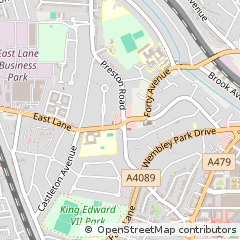 Map of Wembley, Middlesex