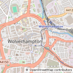 Map of Wolverhampton, West Midlands