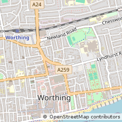 Map of Worthing, West Sussex