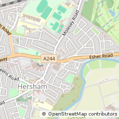 Map of Walton-on-Thames, Surrey