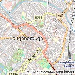 Map of Loughborough, Leicestershire
