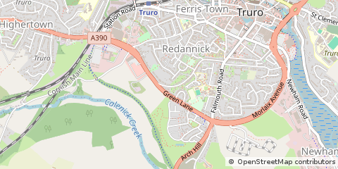 Map of Truro, Cornwall
