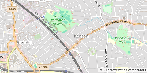 Map of Kenton, Harrow