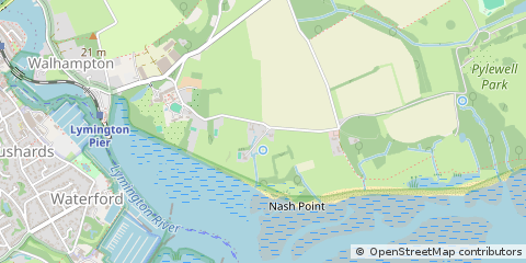 Map of Lymington, Hampshire