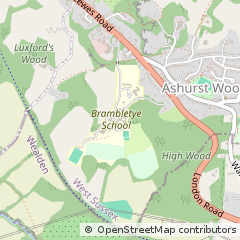 Map of East Grinstead, West Sussex