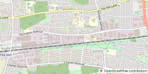 Map of Coventry, West Midlands