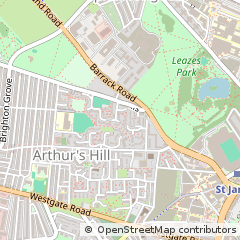 Map of Newcastle Upon Tyne, Tyne and Wear