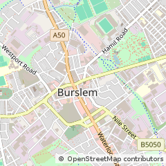 Map of Stoke-on-Trent, Staffordshire