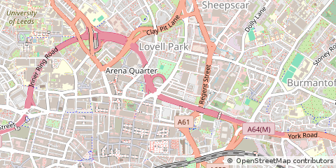 Map of Leeds, West Yorkshire
