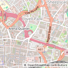 Map of Leeds, West Yorkshire