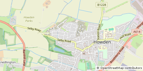 Map of Howden, East Yorkshire