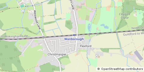 Map of Guildford, Surrey