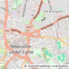 Map of Newcastle, Staffordshire