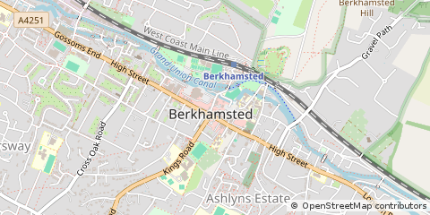 Map of Berkhamsted, Herts