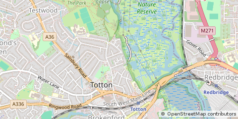Map of Southampton, Hampshire