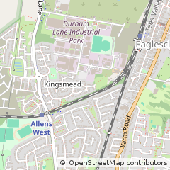 Map of Stockton-on-Tees, Cleveland