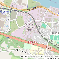 Map of Gateshead, Tyne and Wear