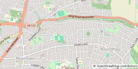 Map of Leeds, West Yorkshire