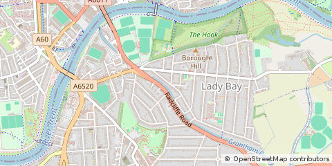 Map of Nottingham, Nottinghamshire