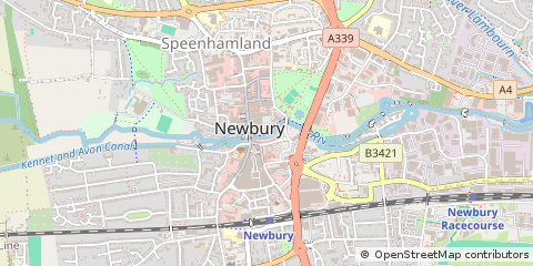 Map of Newbury, Berkshire