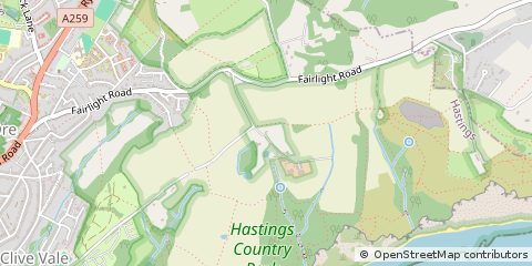 Map of Hastings, East Sussex