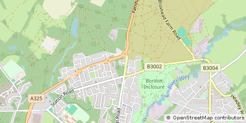 Map of Bordon, Hampshire