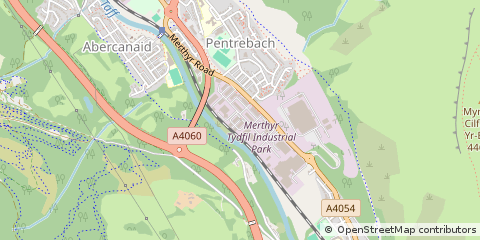 Map of Merthyr Tydfil