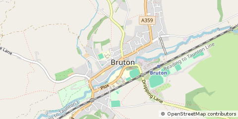 Map of Bruton, Somerset
