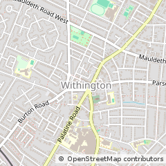Map of Manchester, Lancashire