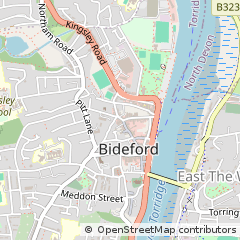 Map of Bideford, Devon